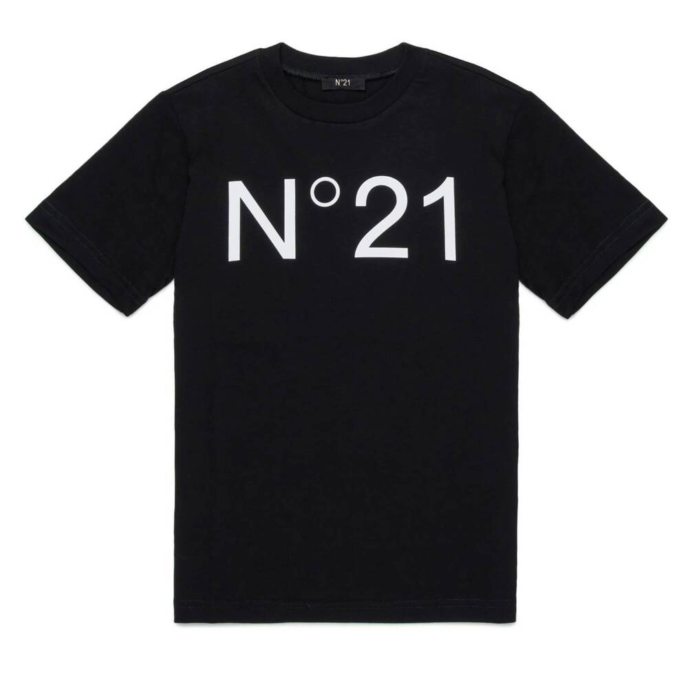 NEW N°21 boys logo short sleeve tee in black